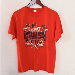 Gildan Houston Astros Crush City Graphic T-Shirt Unisex Size Medium